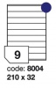 Samolep.etikety 210x32mm b�l� matn� 9 ks/ A4