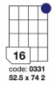 Samolep.etikety 52,5x74,2mm b�l� matn� 16 ks/ A4