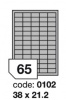 Samolep.etikety 38x21,2mm b�l� matn� 65 ks/ A4