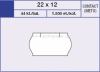 Cenov� etikety Contact 22x12 b�l�/ 1500ks