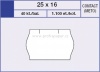 Cenov� et. Contact 25x16 b�l�,obl�/ 1125ks