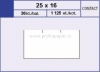 Cenov� et. Contact 25x16 b�l�, hranat�/ 1125ks
