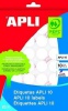 APLI - Etikety kulat� b�l� 13mm/ 175ks