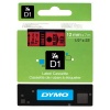 Dymo p�ska D1 45017 12mmx7m, �erven�-�ern� tisk